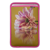 Pink and White Stripey Gerbera Flower Sleeve For MacBook Air