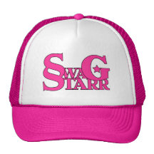 Pink and White Swag Starr Hat