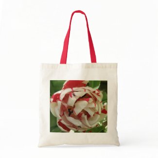 Pink and White Tulip Tote Bag bag