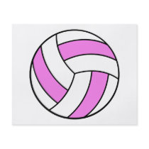 pink and white volleyball flyer