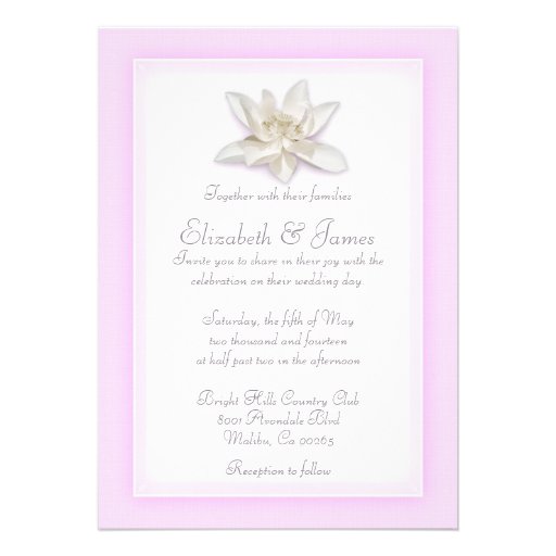 Pink And White Wedding Invitations