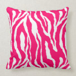 Pink and White Zebra Design Pillow pillows