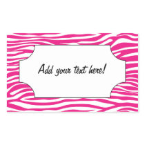 pink and white zebra stripe square sticker