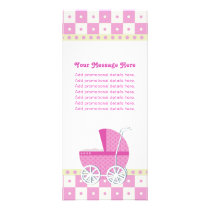 Pink and Yellow Baby Carriage Rack Cards