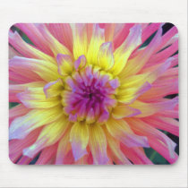 Pink and Yellow Dahlia Mousepad