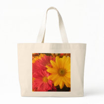 Pink and Yellow Daisies Canvas Bags
