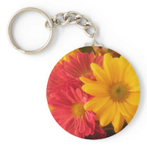 Pink and Yellow Daisies Keychains