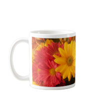 Pink and Yellow Daisies Coffee Mugs