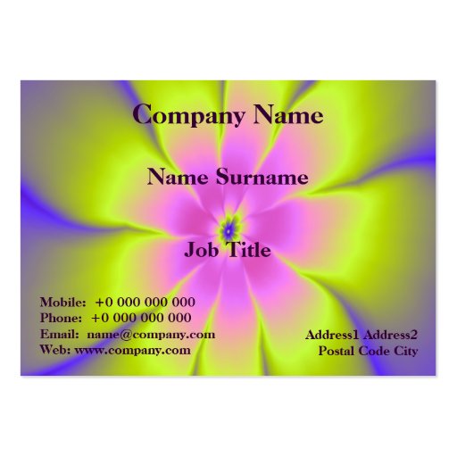 Pink and Yellow Daisy Card Business Card (front side)