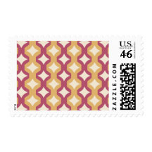 Pink and yellow diamonds postage
