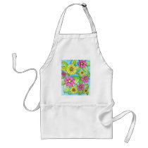 Pink and Yellow Flowers Aprons