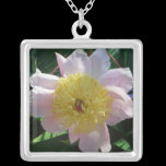 Pink and Yellow Peony Necklace