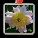 Pink and Yellow Peony Ornament