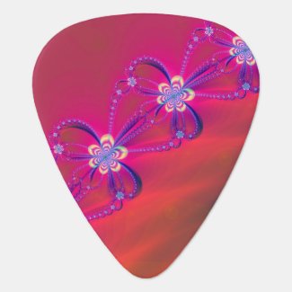 Pink and Yellow Striped Flower Fractal