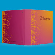 Pink and Yellow Swirl Memories Binder binders