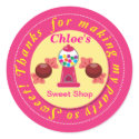 Pink and Yellow Whimsical Gumball Party Sticker sticker