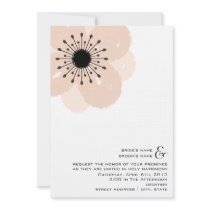 Pink Anemone Wedding Invite: From Bride & Groom