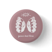 Pink angel button by vanillapod Pink angel button