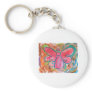 pink angel for fall leaves keychain