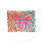 pink angel for fall leaves sticker