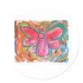 pink angel for fall leaves sticker