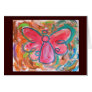 Pink Angel in Autmumn Leaves Card