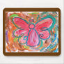 Pink Angel in Autumn Leaves Mousepad