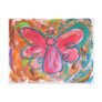 Pink Angel in Autumn Leaves Postcard
