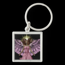Pink Angel Keychain keychains