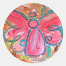 Pink Angel Sticker