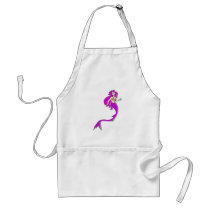 pink anime style mermaid aprons