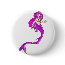 pink anime style mermaid buttons