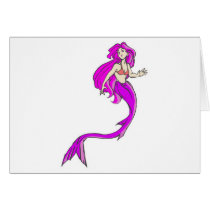 pink anime style mermaid cards