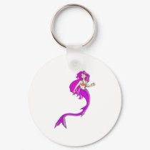 pink anime style mermaid keychains