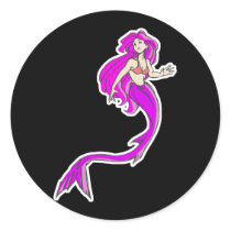 pink anime style mermaid stickers by doonidesigns pink anime style mermaid stickers