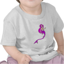 pink anime style mermaid t-shirts