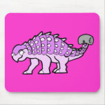 Pink Ankylosaurus Girl Mousepads