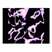 PINK AOMEBA LIGHTENING BLACK SATIN CLOUDS POSTCARDS