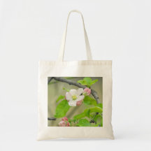 Pink Apple Blossom Tote Bags