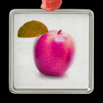 Pink Apple painting Art Ornaments ornaments