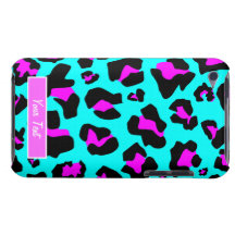 Pink/Aqua Leopard Print iPod Touch Case
