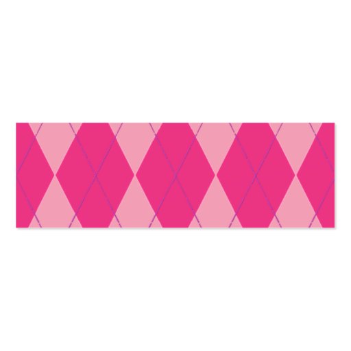 Pink Argyle Business Card Template (back side)