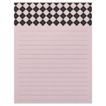 Pink Argyle Lined Letterhead by Pen_And_Ink Pink Argyle Lined Letterhead