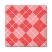 Pink Argyle Magnet