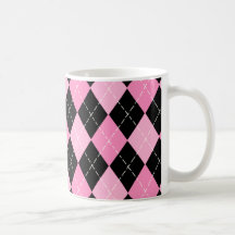 Pink Argyle Pattern Mug