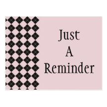 Pink Argyle Postcard