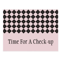 Pink Argyle Postcard