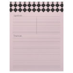Pink Argyle Recipe Letterhead
