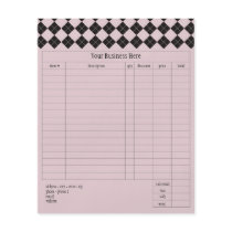 Pink Argyle Small Order Form Flyers