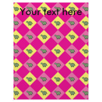 Pink argyle turtle pattern flyers